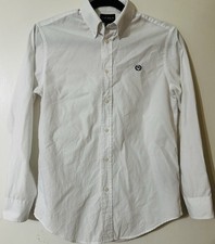 Boy s Lauren Ralph Lauren White Solid Dress Shirt 16 Classic Fit BD