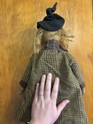 Primitive Handmade Scarecrow Witch Doll Folk Art Naive New Halloween Pumpkin — photo 4