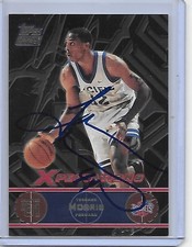 TERENCE MORRIS Basketball Card IP auto NBA rookie Houston Rockets 01-02 Topps X. rookie card picture