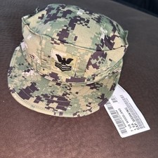 NEW US NAVY NWU Type III AOR2 Woodland UTILITY 8 Point CAP Hat cover 7 1/8 PO1