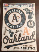 Oakland Athletics A's Window Clings Reusable Lot of 12 sheets 1996 New