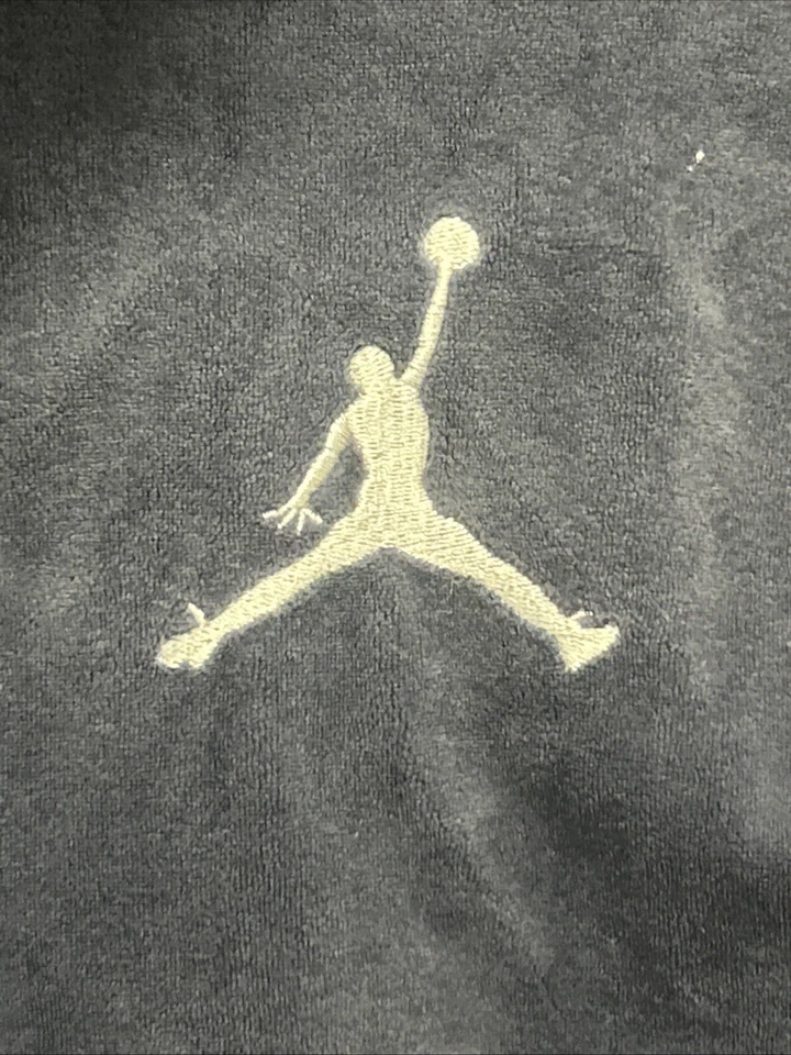 Nike Jordan Terciopelo Chándal Chaqueta Niños Grande Azul Marino Cremallera Completa Sudadera con Capucha Logo Foto 2 de 4