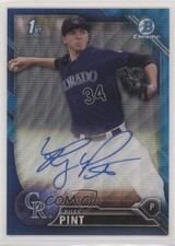 2016 Bowman Draft Chrome Pick Blue Wave Refractor 145/150 Riley Pint Auto 1n4