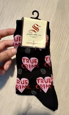 Socksmith Women's Crew Socks Novelty Footwear - Valentine - True Crime