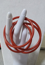 Set Of 4 Vintage Plastic Narrow Bangles Bracelets Dark Orange.  760