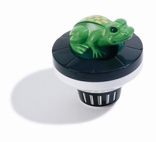 Swim Central 7.5-Inch Green Black Frog Floating Swimming Pool Chlorine Dispenser