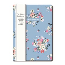 Cath Kidston Stationery Set A5 Notepad Pencil & Sticky Notes Floral Gift Idea