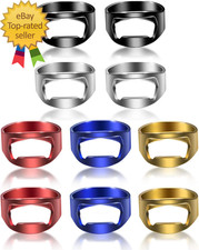 10 Pieces Ring Bottle Opener Stainless Steel Beer Finger Bottle Opener Colorful