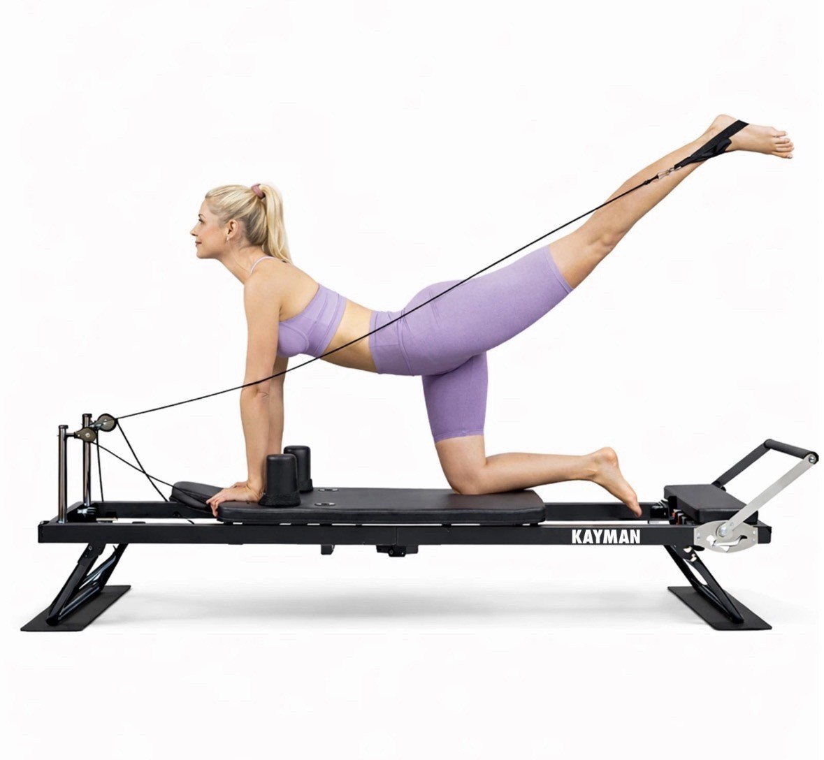 Kayman Pilates Reformer Machine Foldable Full Body Workout Equipment  83 Inch