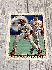 1995 Topps Brian Jordan #62 St Louis Cardinals Baseball Card Diamond Vision