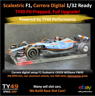 Carrera digital setup F1 Scalextric C4559 Williams FW45 Gulf Edition - UPGRADED