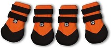 Dog Paws Rugged Dog Boots Foam Padding Orange Sz Small 2 1/4 inches