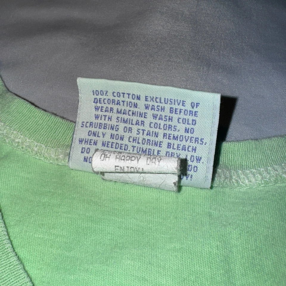 Fresh Produce Y2K Maui Cocktails & Martini Mint Green V-neck Tshirt - Small - Image 4 of 4