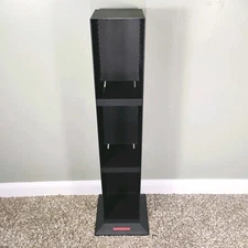 Laserline 50 CD Media Storage Tower Organizer Display Rack Holder Black 29" Tall