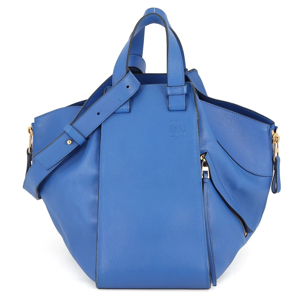 Loewe — LOEWE hammock Size Medium Leather Blue 387.30.T38