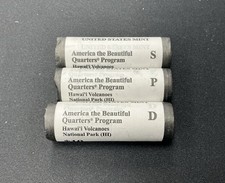 2012 PD & S Hawaii Volcanoes National Park BU Quarter Rolls U.S. Mint