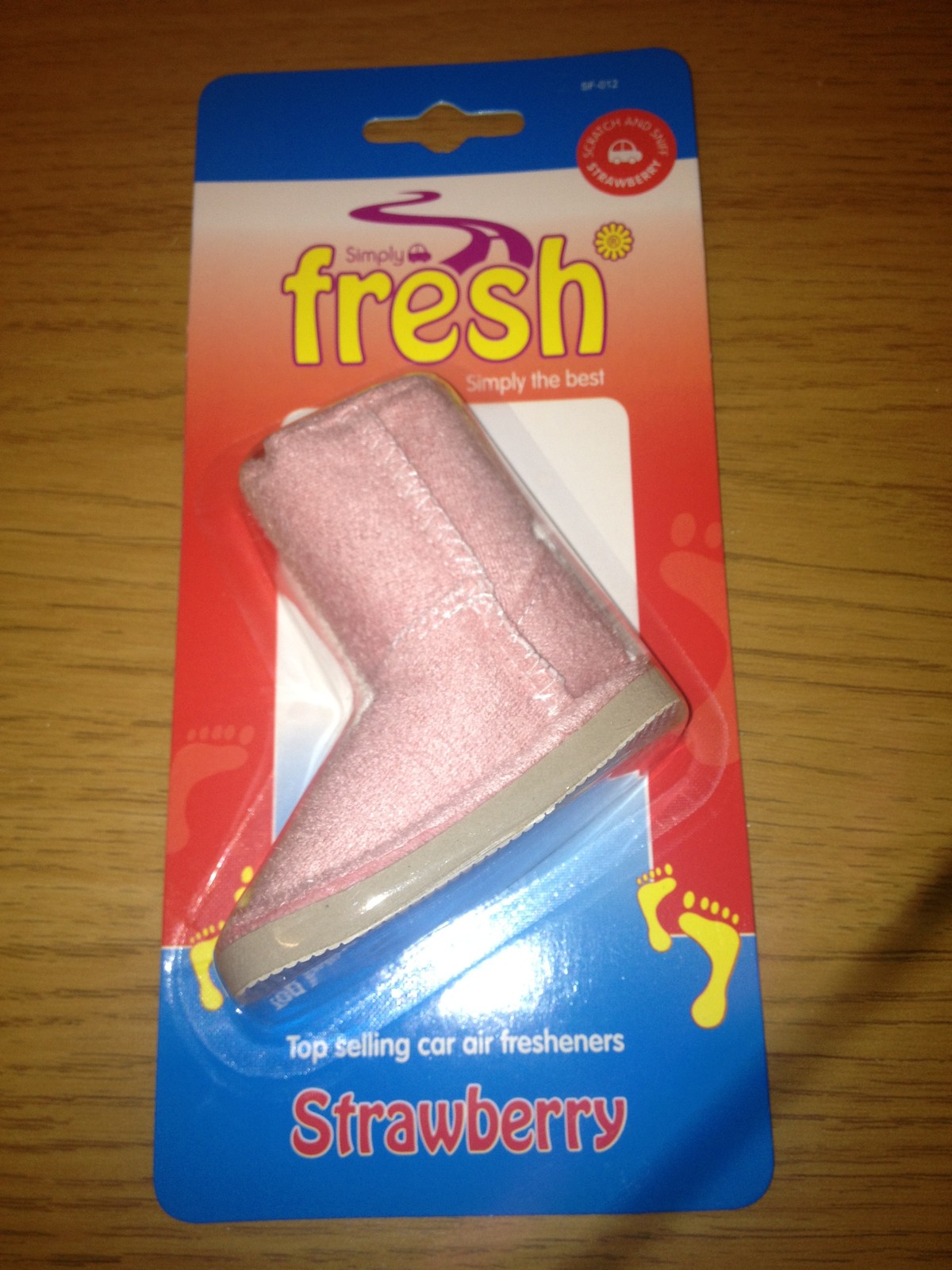 Car, Home, Work & Caravan Fresh Strawberry Hanging Air Freshener - Pink Ugg Boot