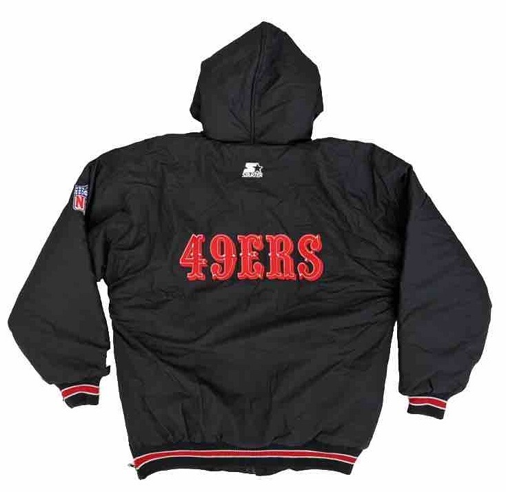 STARTER NFL 49ERS 中綿ナイロン アノラック黒 ジャケット STARTER NFL 49ERS 中綿ナイロン アノラック黒 ジャケット