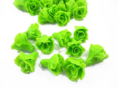 10 Loose Green Lettuce Salad Vegetable 1:6 Dollhouse Miniature Supply 12226