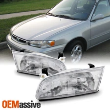 Fits 1997 1998 1999 Toyota Camry Left + Right Side Headlights Front Lamps Pair