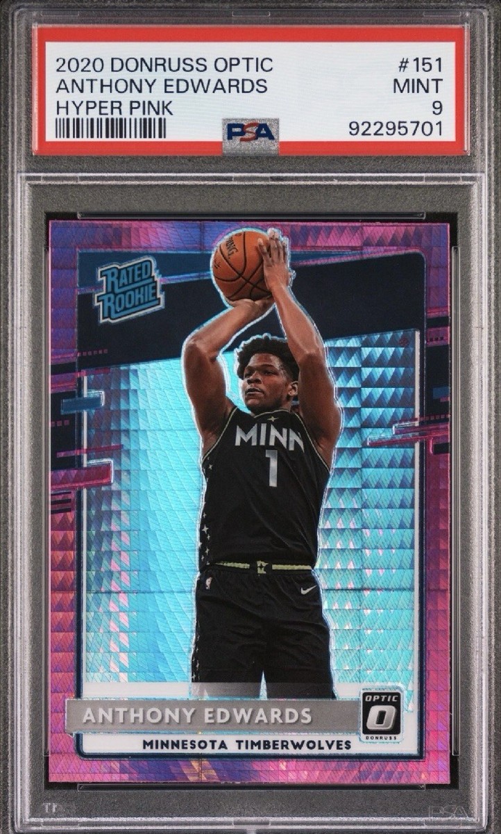 2020-21 Donruss Optic Anthony Edwards Pink Hyper Prizm Rated 