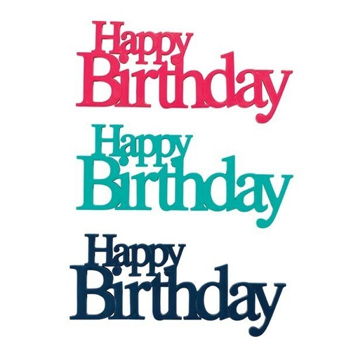 Happy Birthday Cake Toppers Decoration Cupcake Sign Lay On Deco pic ALL COLOURS! - Picture 20 of 29