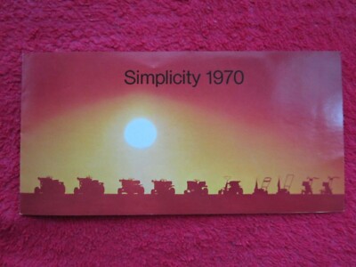 1970 SIMPLICITY SOVEREIGN,LANDLORD,BROADMOOR,YOEMEN,SERF,WONDER MOWERS BROCHURE