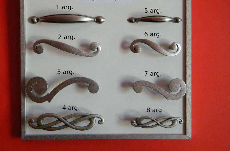 Trittico con comò bombato barocco foglia argento e 02 comodini in legno massello - Immagine 3 di 3