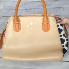 Spartina 449 Daufuskie Island Natural Linen And Leather Handbag