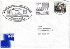 Schiffspost Bundesmarine Zerstörer Schleswig Holstein Flaggsch. Kieler Woche 85