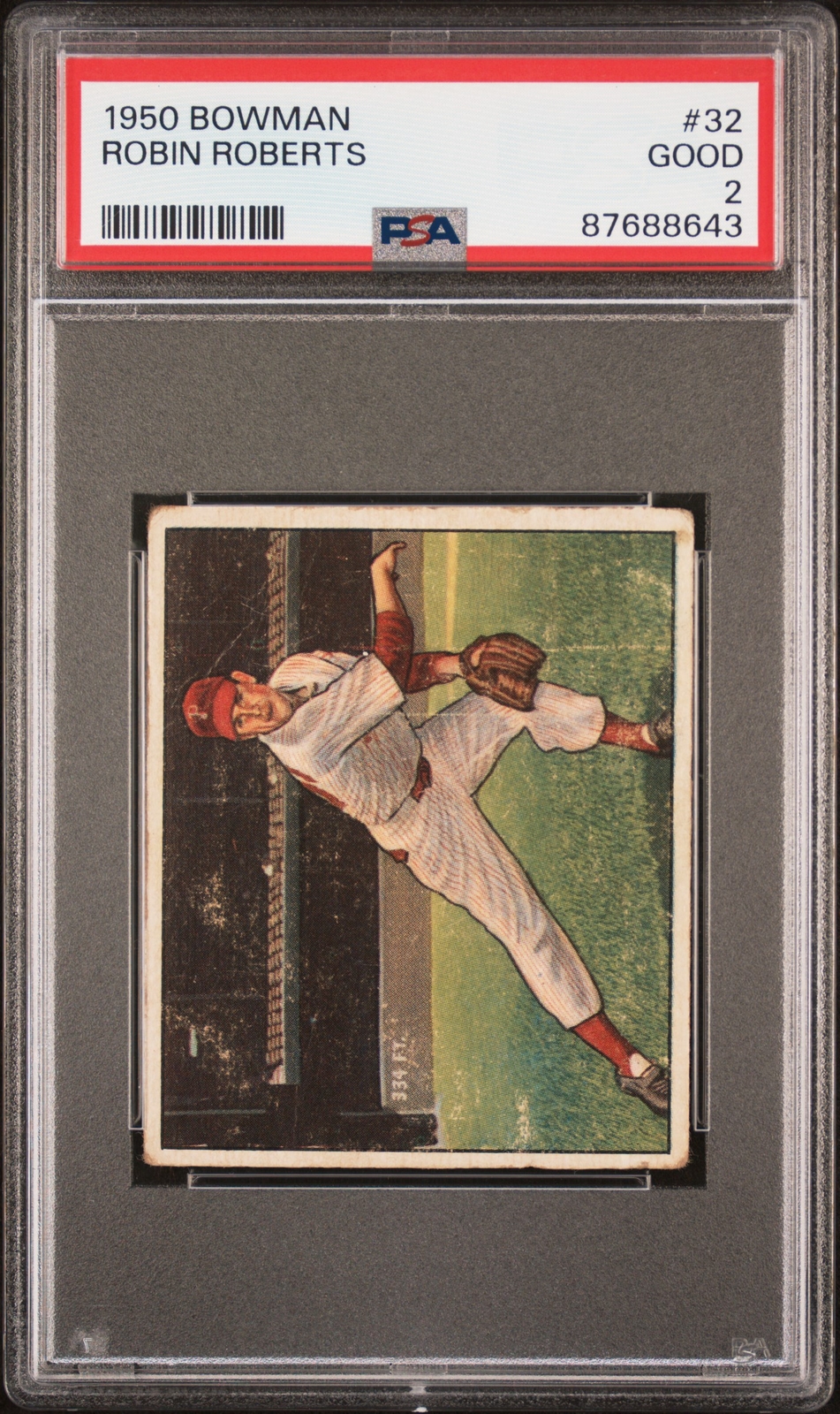 Robin Roberts 1950 Bowman #32 PSA 2 GOOD