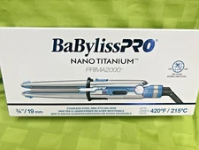 NEW BabylissPro Nano Titanium Prima 2000 Hair Straightening MINI Flat Iron 3/4"