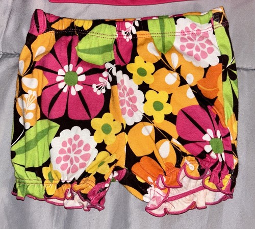 NEW Infant Baby Girls CARTERS 3 pc Tank Top Shirt Shorts Summer Outfit -6 months - Picture 5 of 5