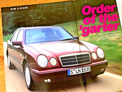 MERCEDES E KLASSE beim START - ORIGINAL SAMMLERSTÜCK OLDTIMER STRASSENTEST PRÜFUNG