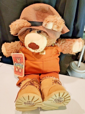 Rare Xavier Roberts Furskins Dudley Bear Dated 1983 1984 Orange