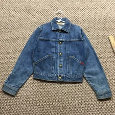 Big Smith Buckaroo Jacket Kids 12 Denim Sanforized Trucker 50s 60s Vintage