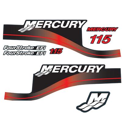 Mercury Outboard Red Decals Sticker Four Stroke EFI 115hp 37-881649A01