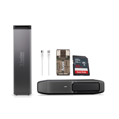 SanDisk Professional Pro Blade Transport 2TB Hard Drives with SD Card Bundle