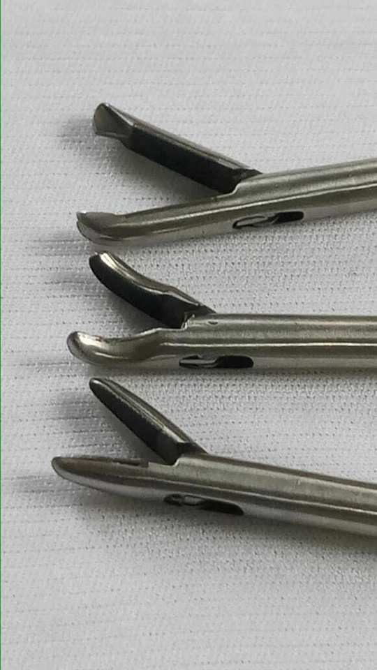 Juego de instrumentos laparoscópico recto curvado autoenderezado soporte de aguja tipo V Foto 2 de 4
