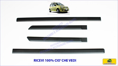 Modanatura Porta Anteriore Sinistra Nera Per FIAT PANDA (09/2003 - 11/2011), Ricambio Carrozzeria Con Materiali Resistenti Alla Corrosione