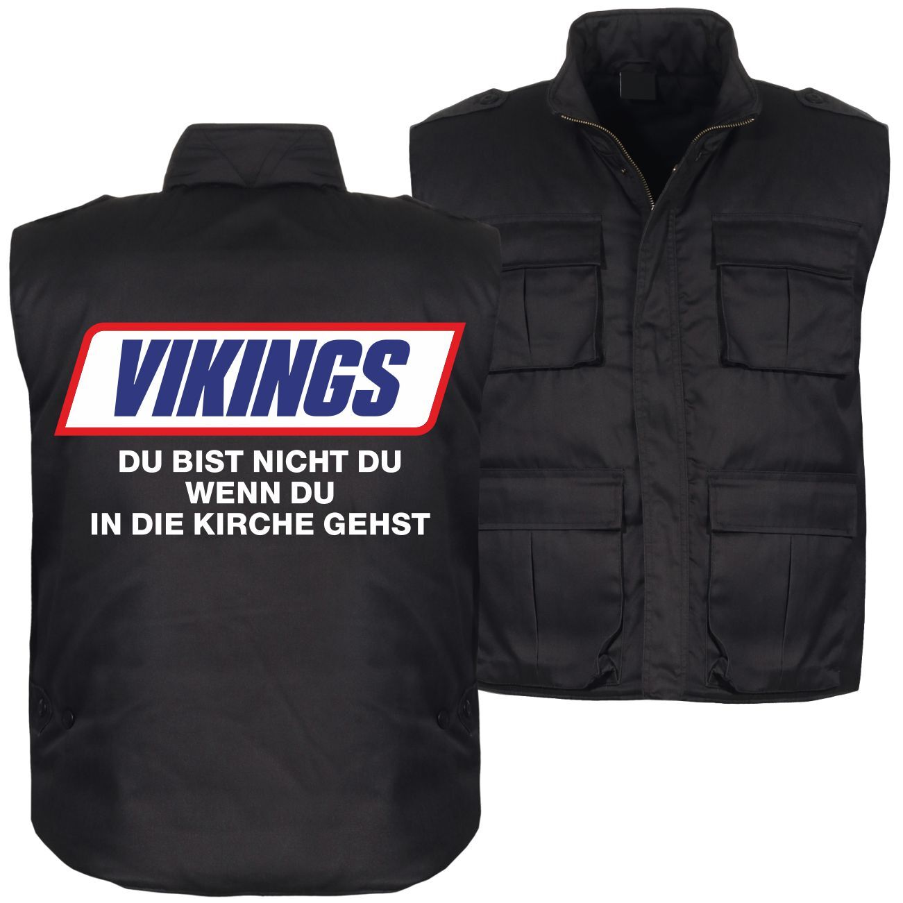 Herren Weste mit Futter Vikings Du bist nicht du wenn du zur Kirche gehst Odin