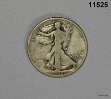 1918 D WALKING LIBERTY HALF DOLLAR VG+! #11525