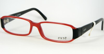 EXTE EX16103 RED /BLACK EYEGLASSES GLASSES PLASTIC FRAME 53-14-130 Italy (NOTES)