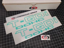 T-GDi DOHC Decals 2pk Racing Stickers For 3.3L Turbo Kia Stinger GT Lambda II V6