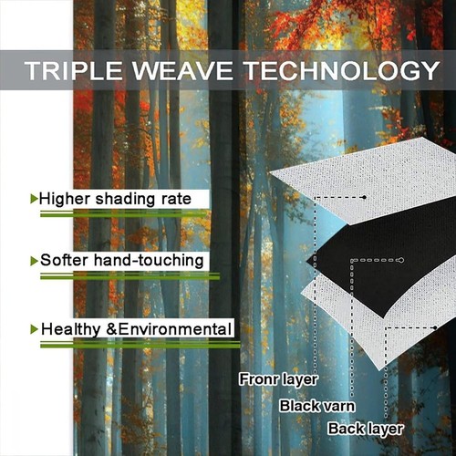Elegant Forest Scene Microfiber Curtains - 2 Panel Set, 21x63 Inch, Easy Care - Picture 9 of 9