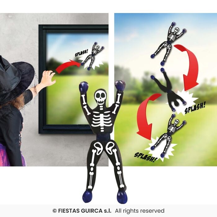 Skeleton Window Climber Halloween Kids Novelty Toy Trick Or Treat Bag Filler