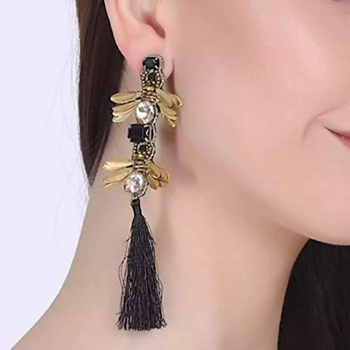 Bee tassel best sale earrings