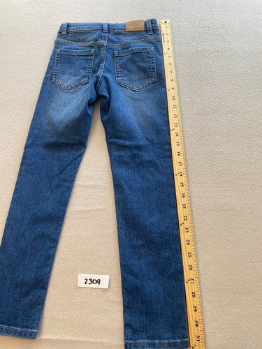 Mayoral Jeans Girls Size 8 Blue Denim Regular Straight Fit Snap Button Pockets - Picture 16 of 17