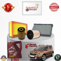 Inspektionskit Filter + ÖL Skoda Yeti 2.0 Tdi 81KW 110CV Von 2013->