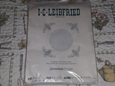 RARE IC LEIBFRIED WHITE WITH LUREX 18 COUNT FAT QUARTER